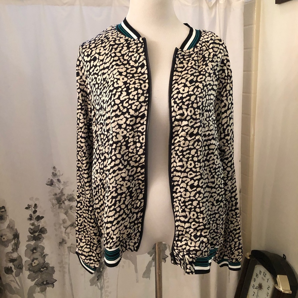 NWT silk bomber jacket
